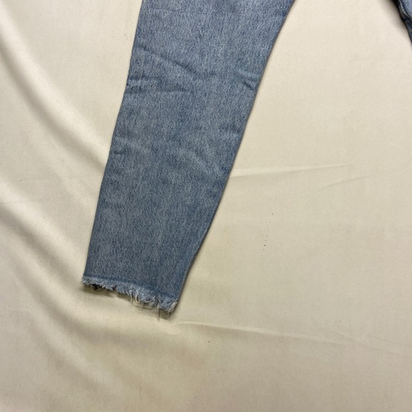 Levi's Wedgie Icon Fit Ankle Jeans Womens 28 Blue Cotton Mid Rise Frayed Hem - Picture 3 of 16